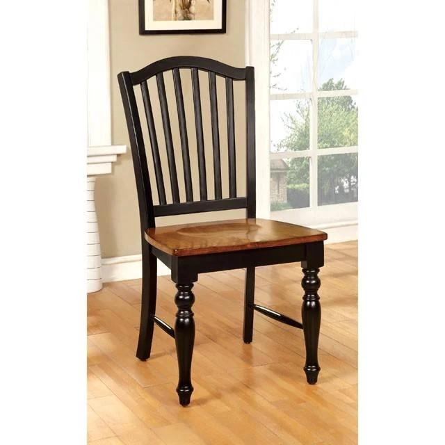 MAYVILLE Black Antique Oak Side Chair Set of 2