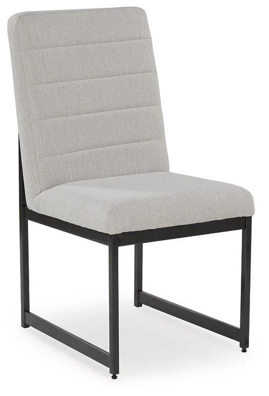 Tomtyn Modern Dining Chair with Padded Seat and Metal Legs