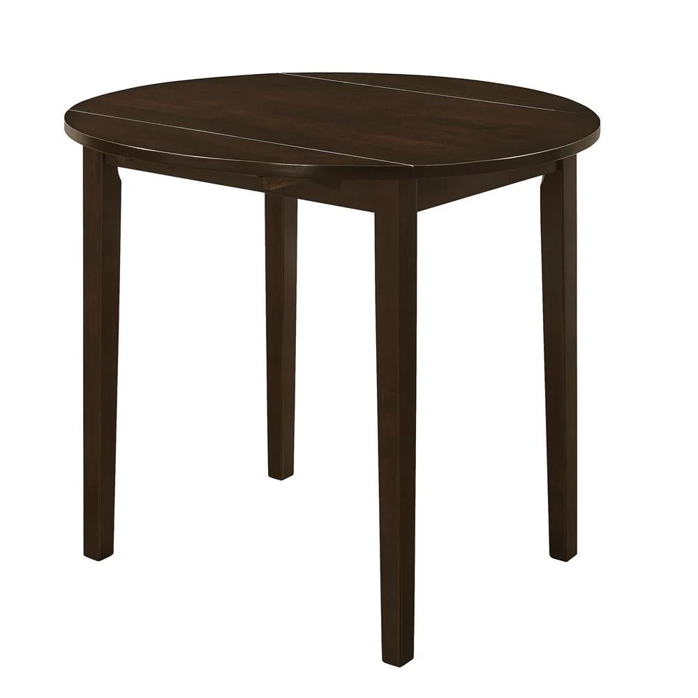 Bucknell 3-piece Dining Set with Drop Leaf Table Cappuccino and Tan Chairs