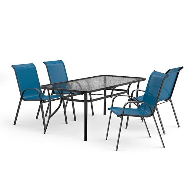 Pierro 5 Piece Outdoor Dining Set Patio Table and Chairs