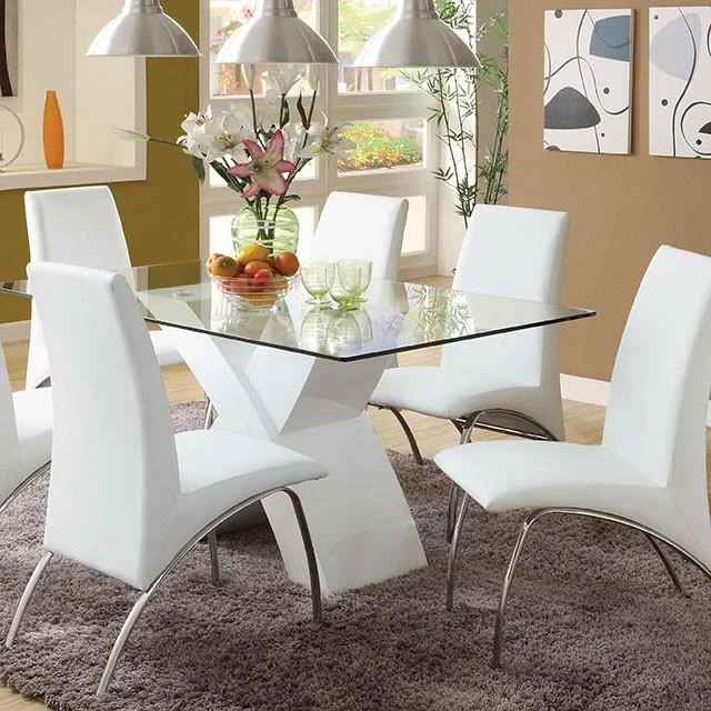 Wailoa White Dining Table Modern Kitchen Table for Home