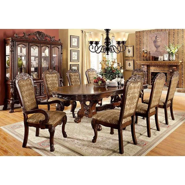 MEDIEVE Cherry Dining Table - Rectangular Wood Kitchen Table