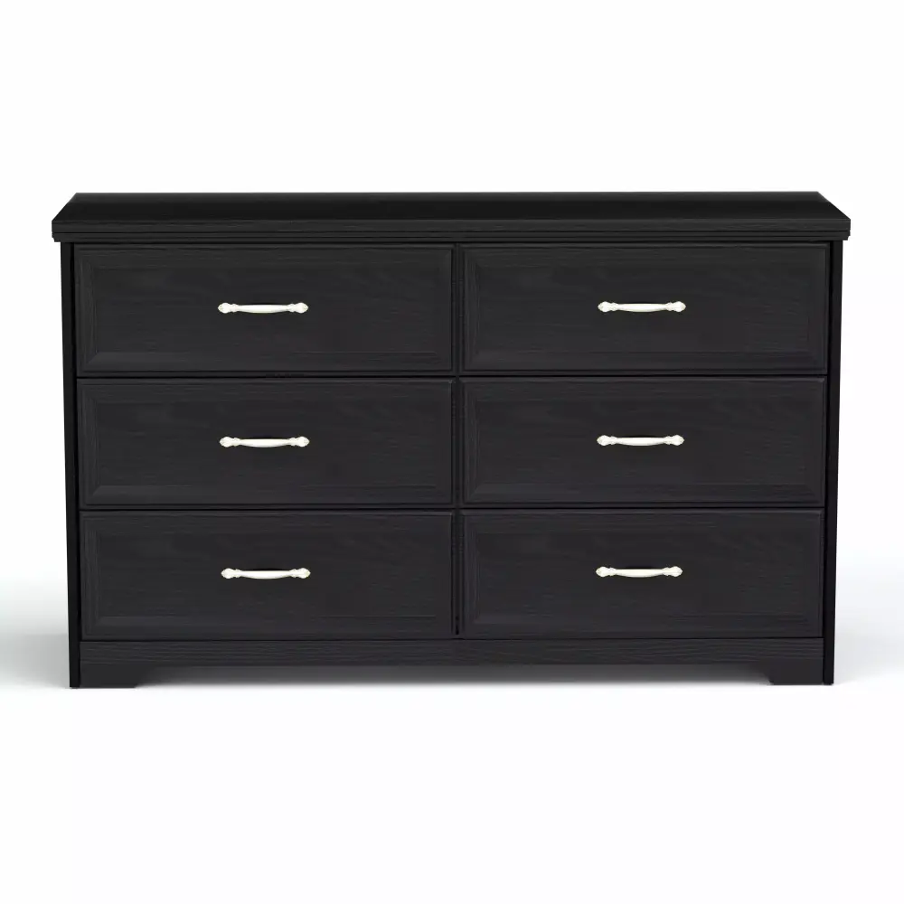 HOHXFYP 6 Drawer Double Dresser for Bedroom Closet Storage 47.6L x 15.7W x 28.9H