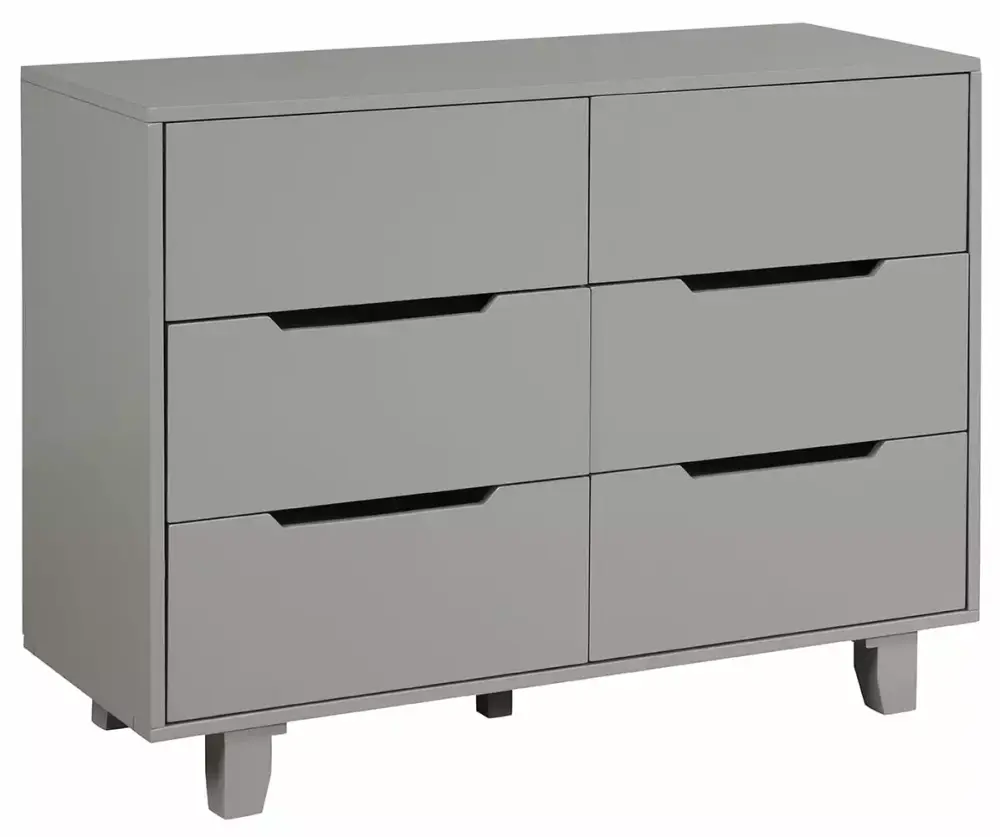 Angel Line Madison 6 Drawer Double Dresser Gray