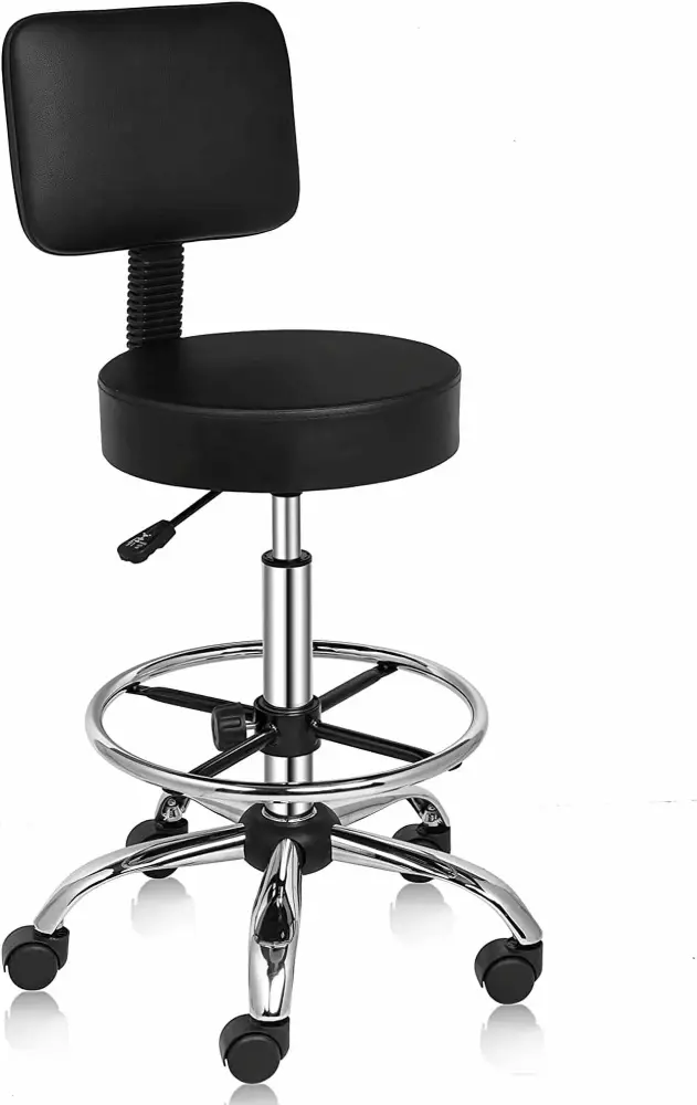 OmySalon Drafting Chair Ergonomic Office Desk Chair with Back Support