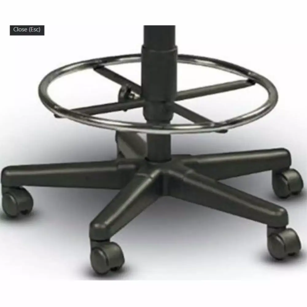 HomeRoots 19 x 19 x 3 in. Drafting Stool Chrome Base Only for Bar Counter or Drafting Table