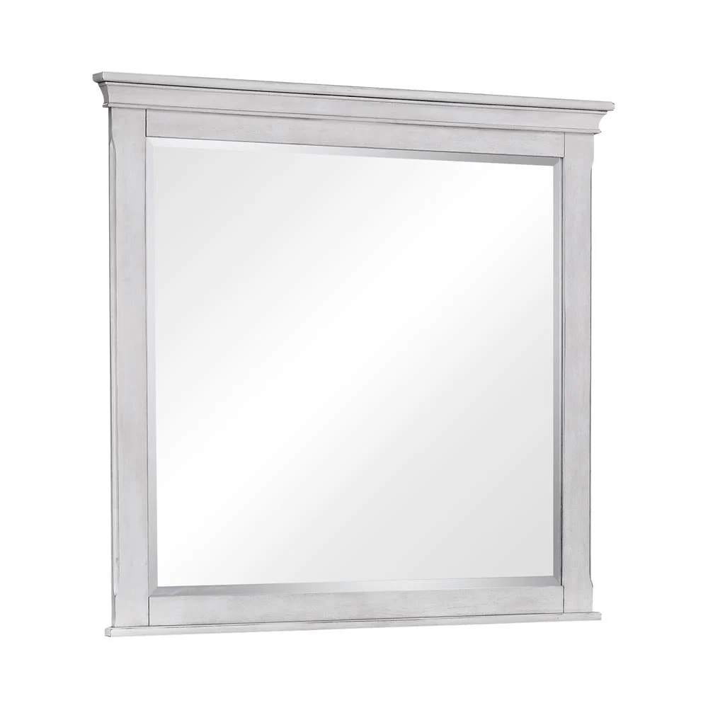 Franco Rectangular Dresser Mirror Antique White - Elegant Vanity Mirror