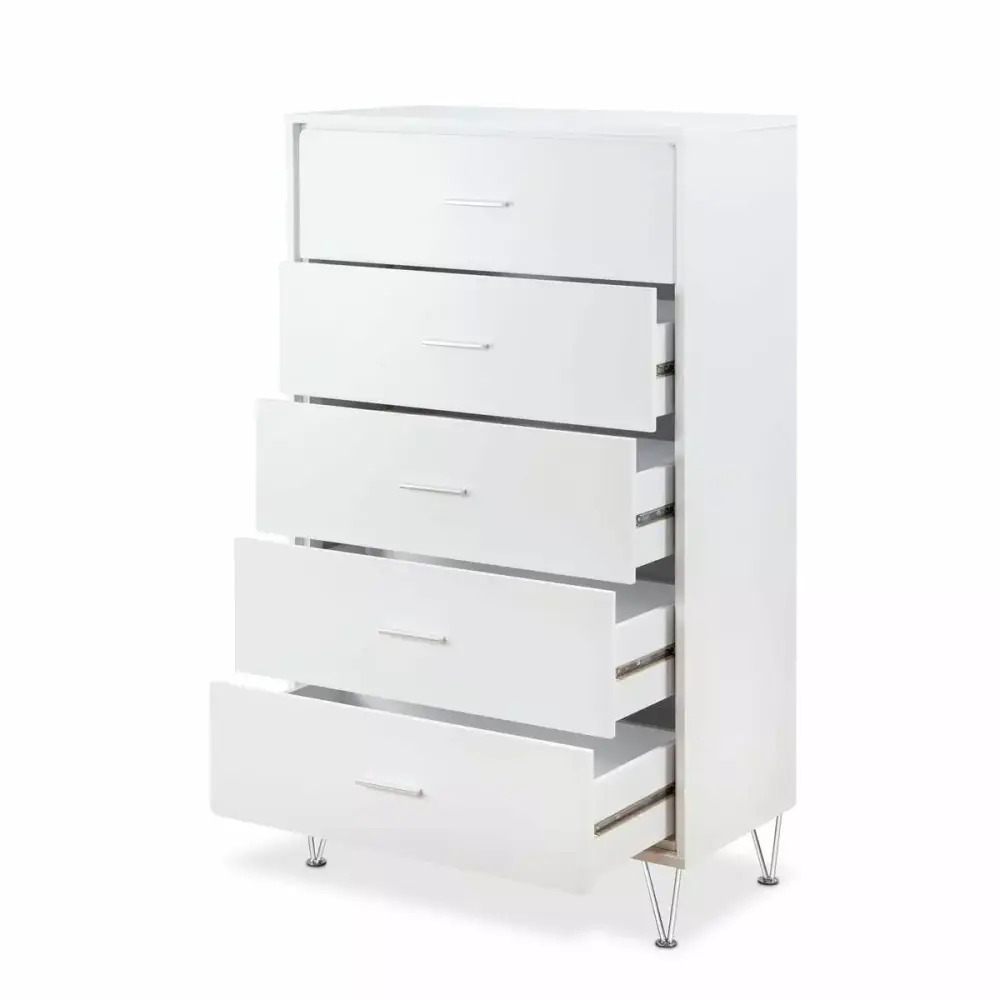 Al Fresco 5-Drawer Dresser - Modern Storage Wide Chest for Bedroom and Living Room