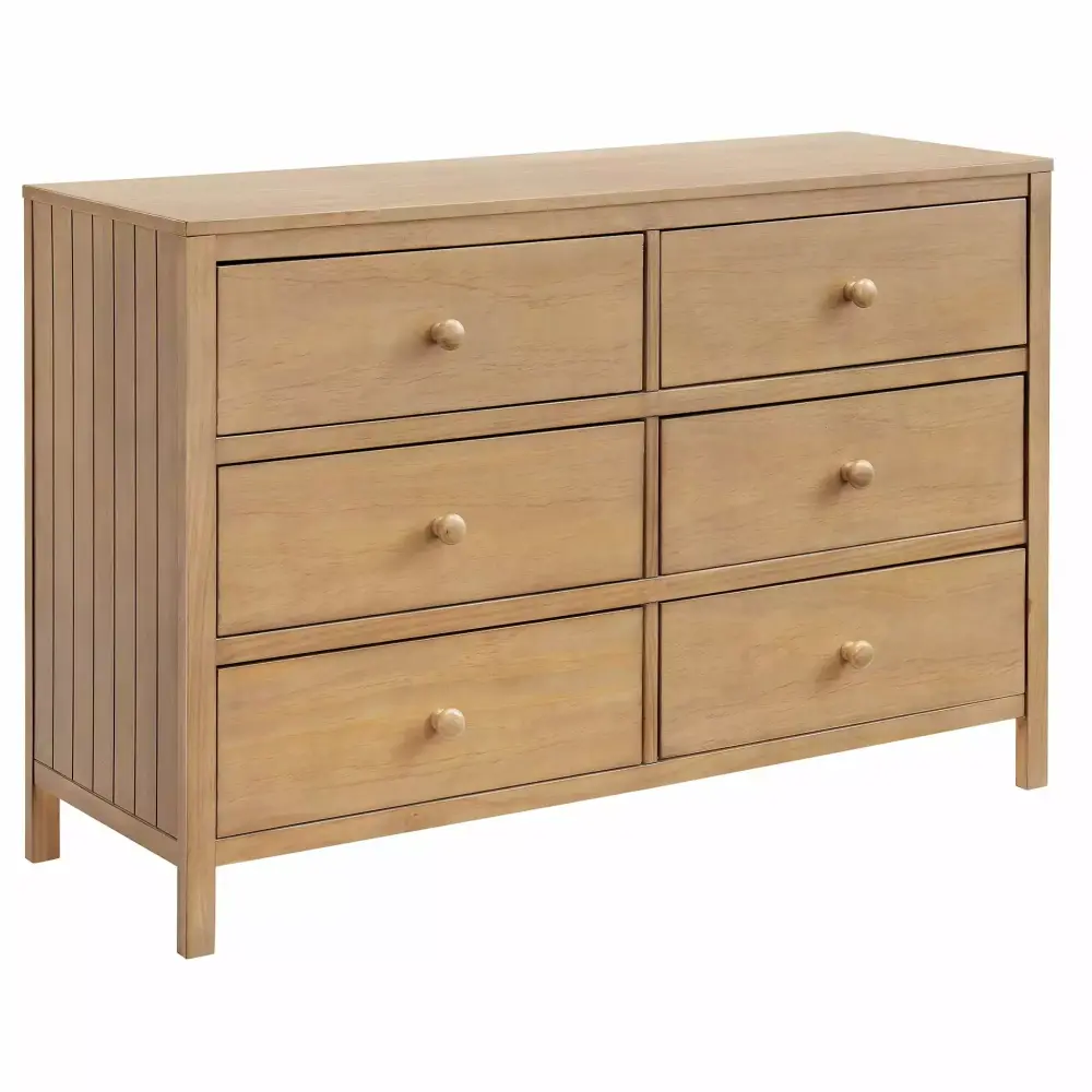 Oxford Baby Everlee 6 Drawer Dresser in Honey Wood - Nursery Furniture