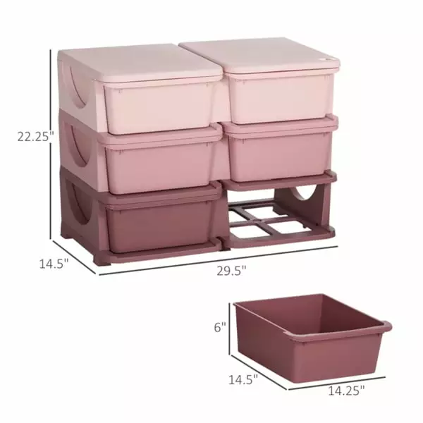 Fithood Kids Storage Unit Dresser - Children's Organizer with Multiple Drawers