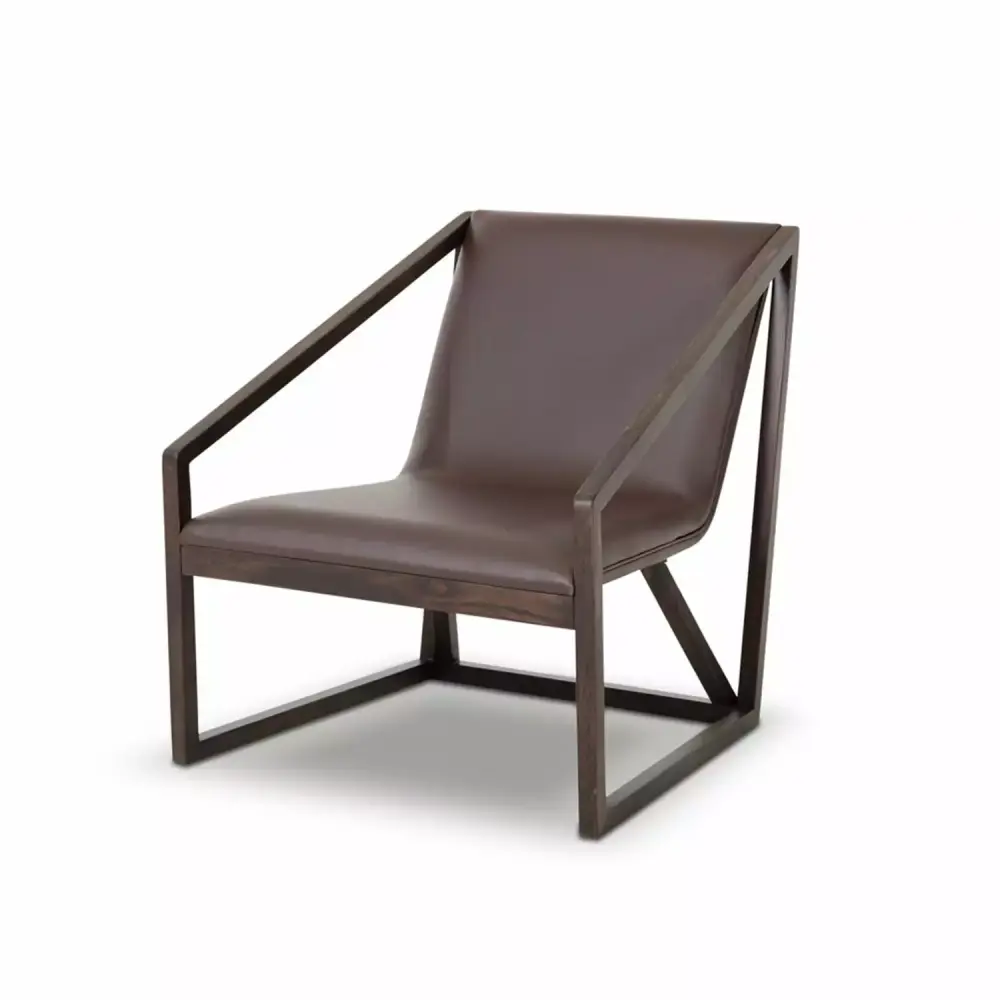 HomeRoots Decor 29-inch Brown Eco-Leather Lounge Chair