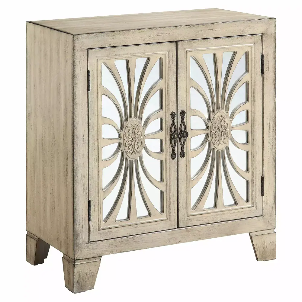 ACME Nalani Rectangular Console Table in Antique White for Entryway or Living Room