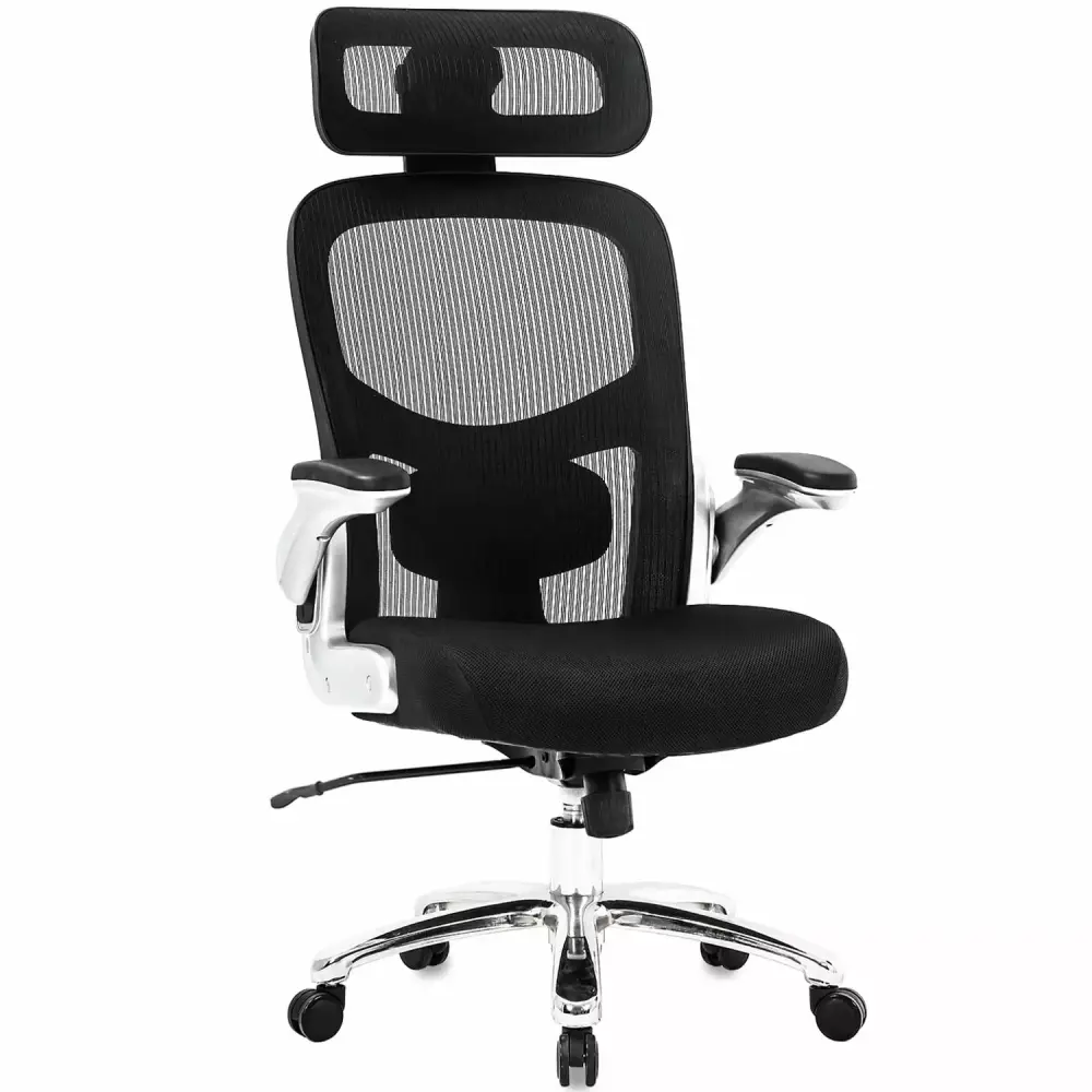 BestOffice Ergonomic Office Chair with Lumbar Support Swivel Rolling Chair Black