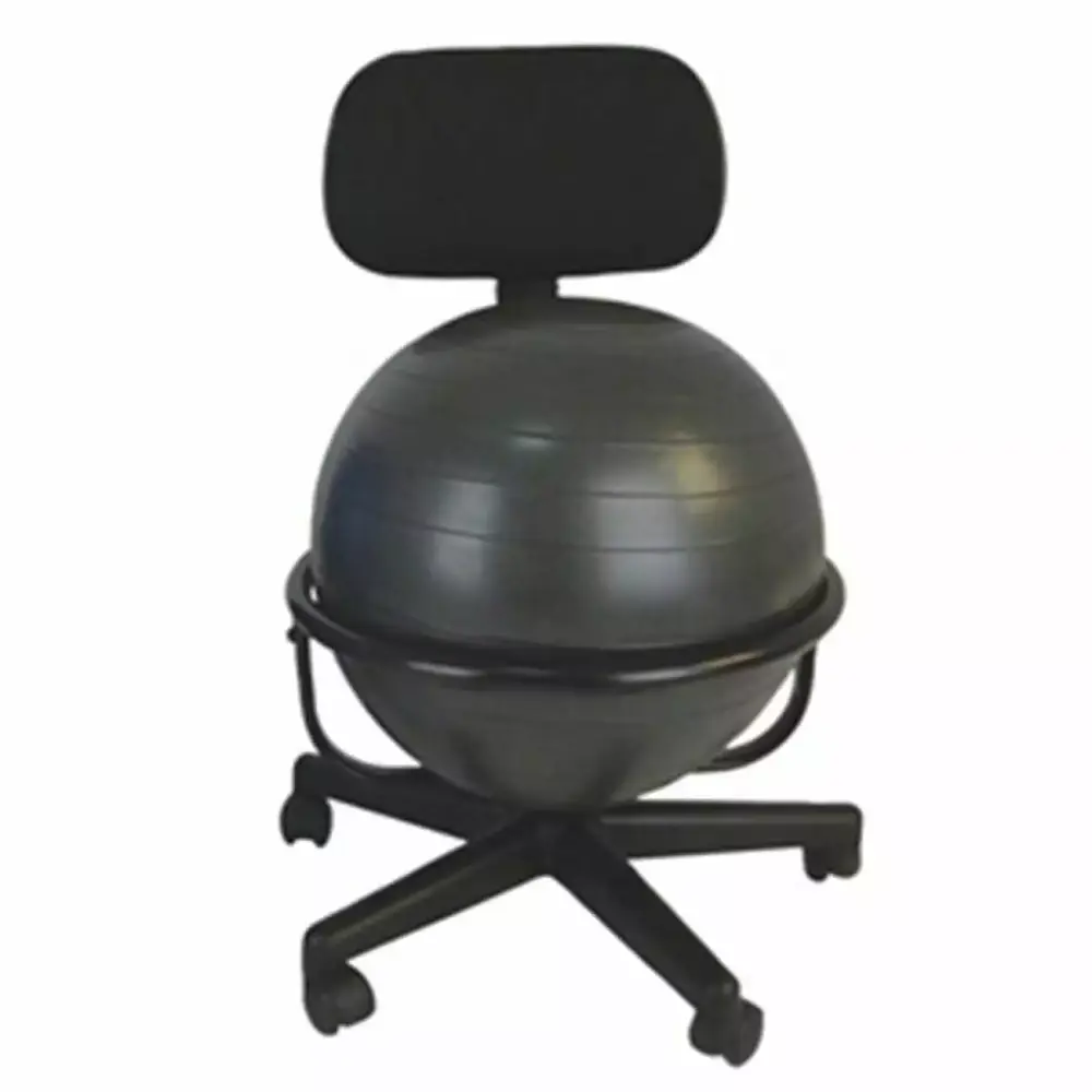 CanDo Metal Ball Chair Inflatable Ergonomic Active Seating Exercise Ball with Air Pump for Home Office and Classroom