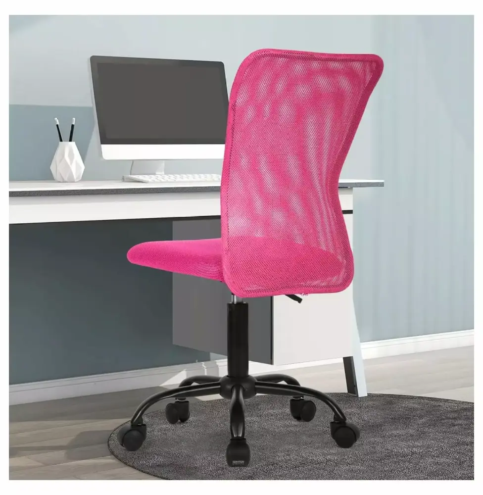 Ergonomic Desk Chair Back Mesh Height Adjustable Office Chair Modern Task Computer Chair No Armrest Rolling Swivel