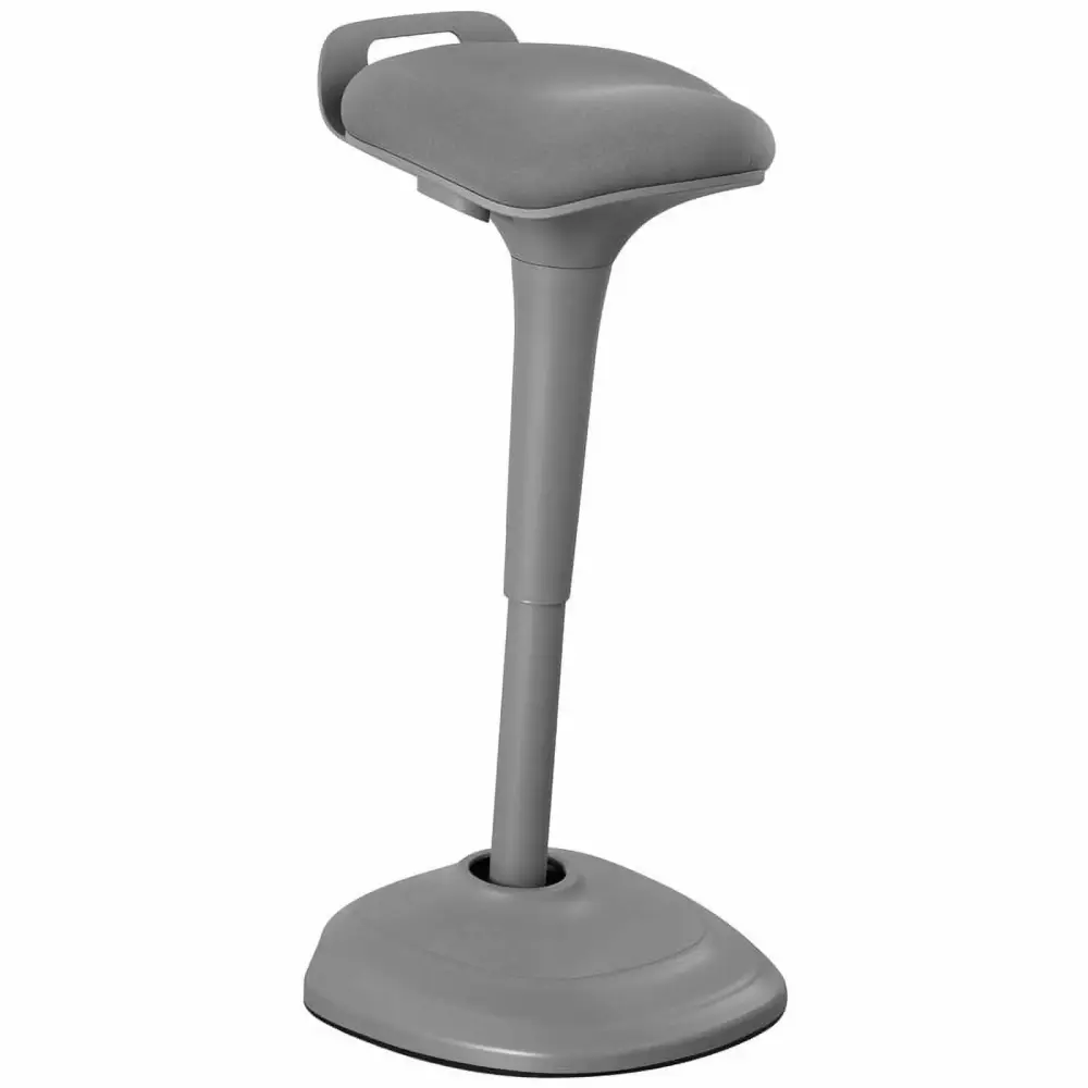 Adjustable Wobble Swivel Ergonomic Drafting Stool in Gray - Pemberly Row Office Stool