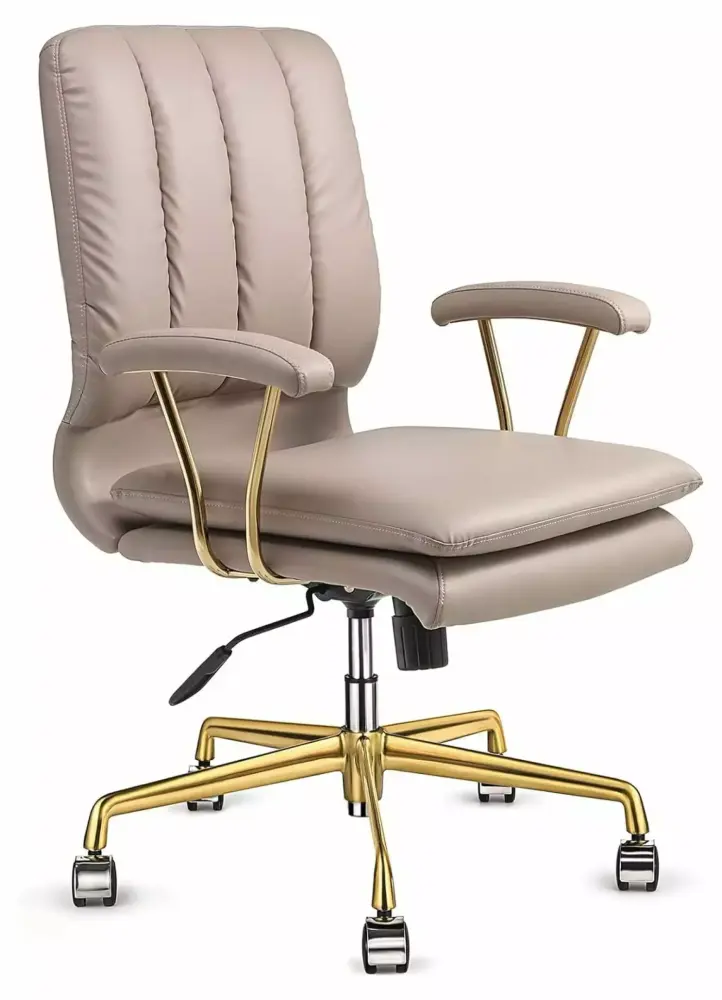 Alieon PU-Padded Office Desk Chair 130 Degree Tiltable Back Ergonomic Computer Chair