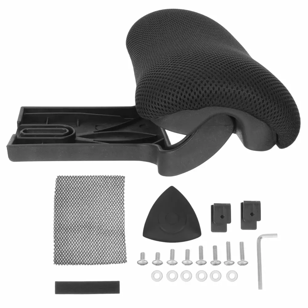 Black Office Chair with Detachable Headrest Ergonomic Neck Support Computer Desk Chair
