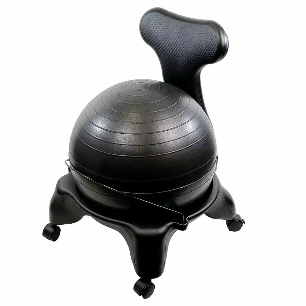 Cando Ball Chair Inflatable Ergonomic Active Seating Exercise Ball Chair with Air Pump