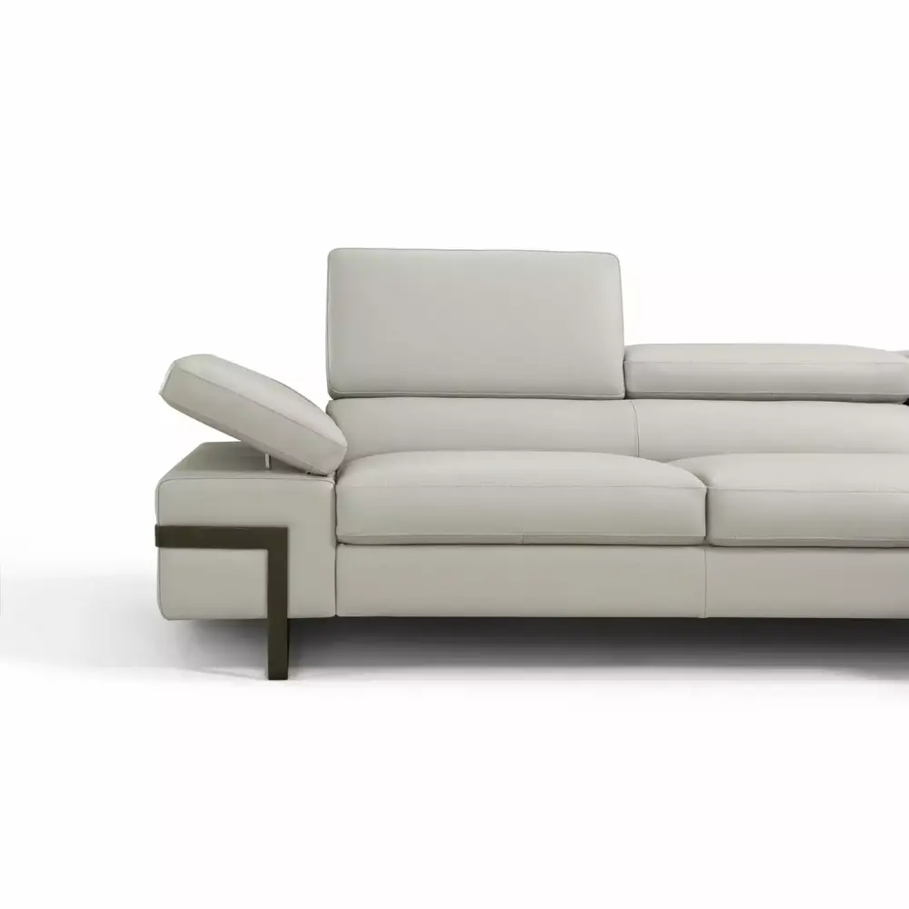 J&M Furniture I867 Left Hand Facing Chaise Lounge in Light Grey