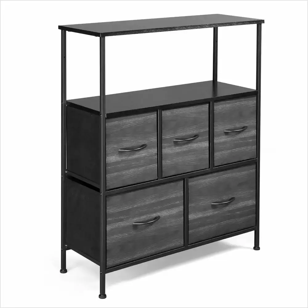4-Tier Drawer Dresser Fabric Storage Cabinet for Bedroom and Hallway