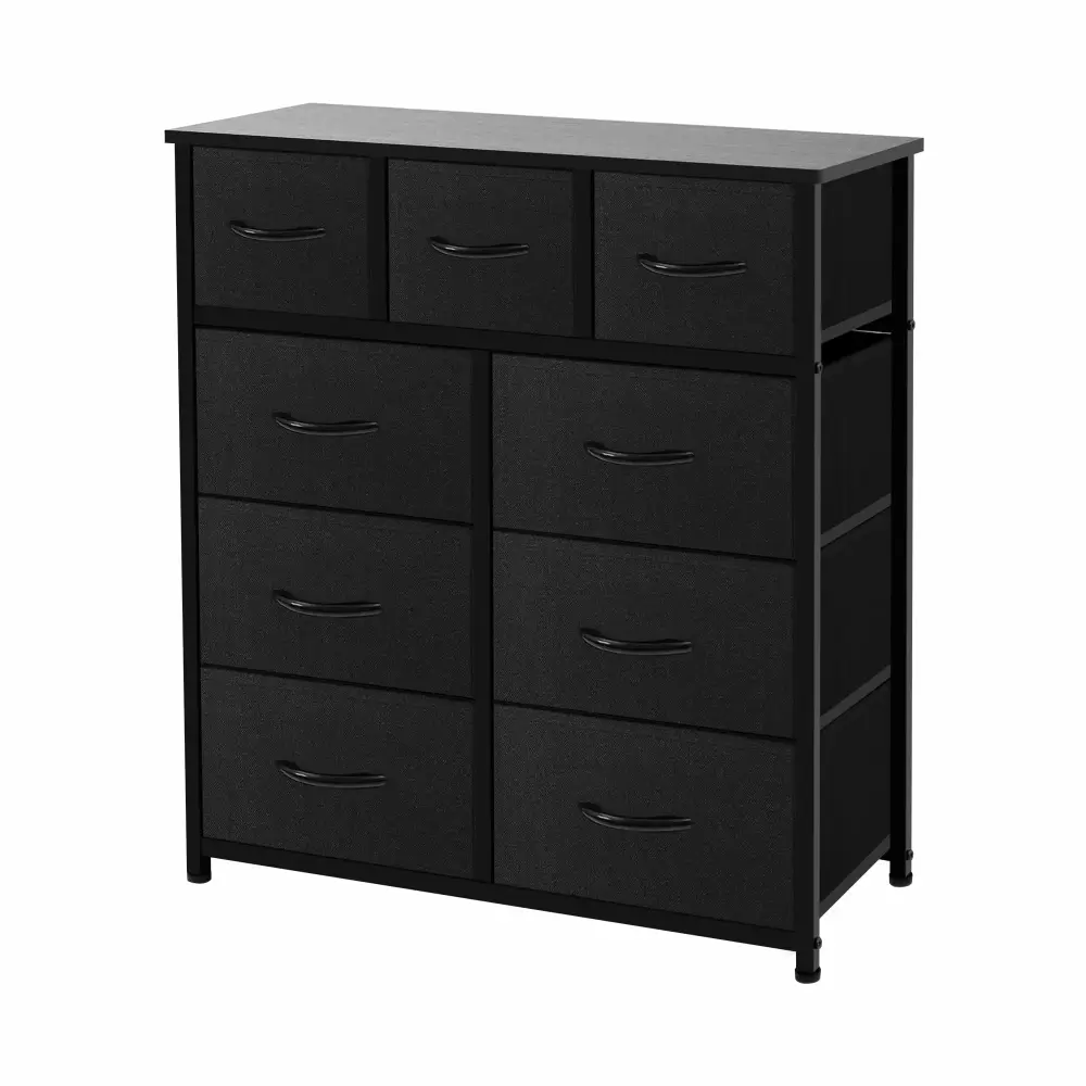 AZL1 Life Concept 9 Drawer Fabric Storage Tower Dresser for Bedroom Living Room Hallway