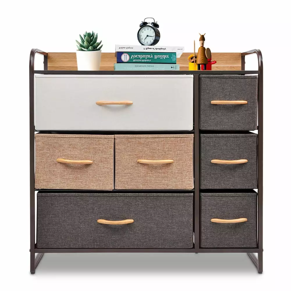 Bigroof Fabric Dresser Storage Tower with Large Capacity for Bedroom Living Room Closets