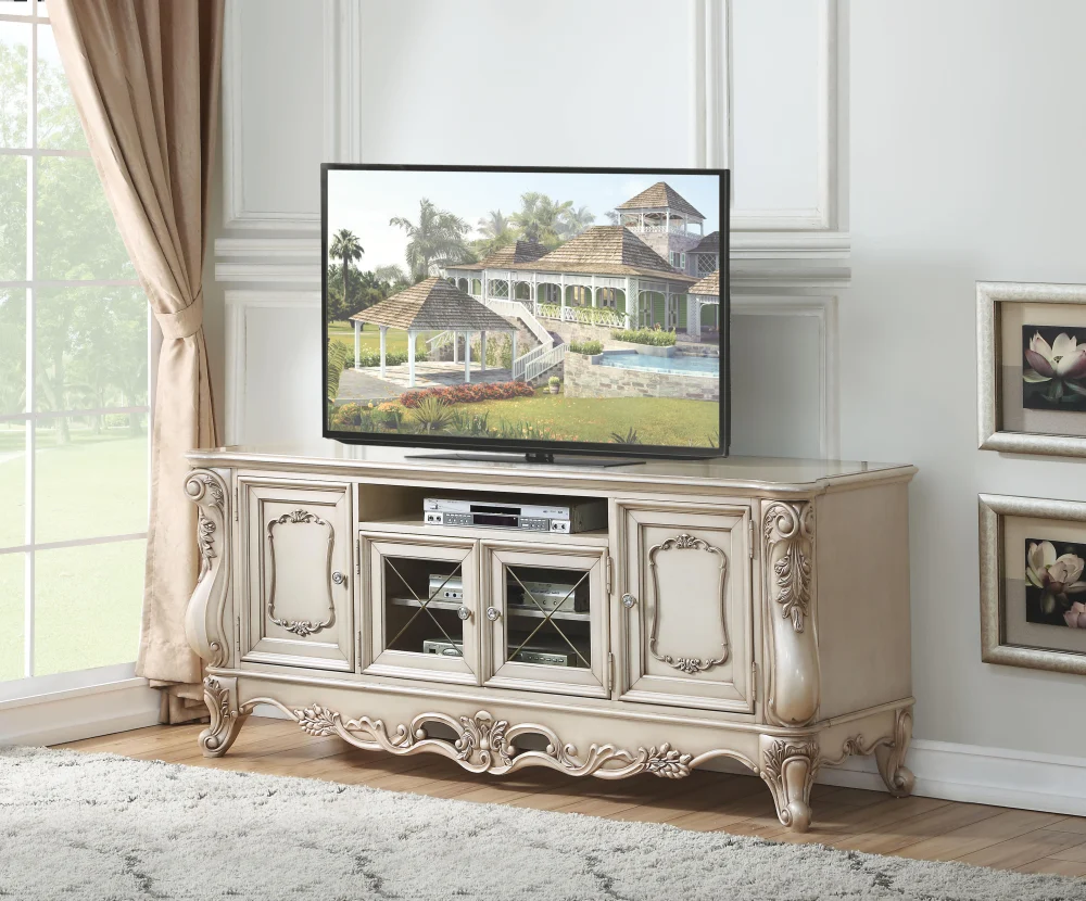 Gorsedd Antique White TV Stand - Entertainment Center