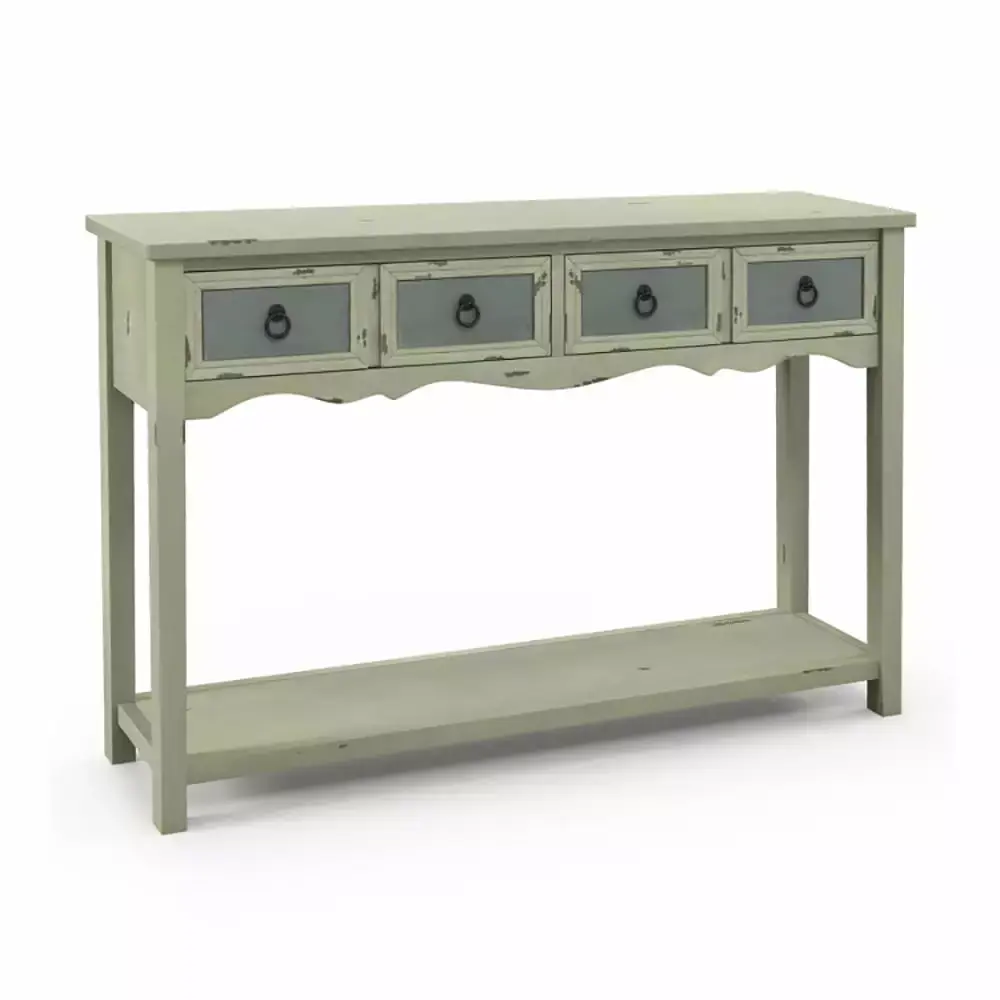 Canddidliike 48 Inch Farmhouse Console Table with 2 Drawers and Open Shelf for Hallway Entryway