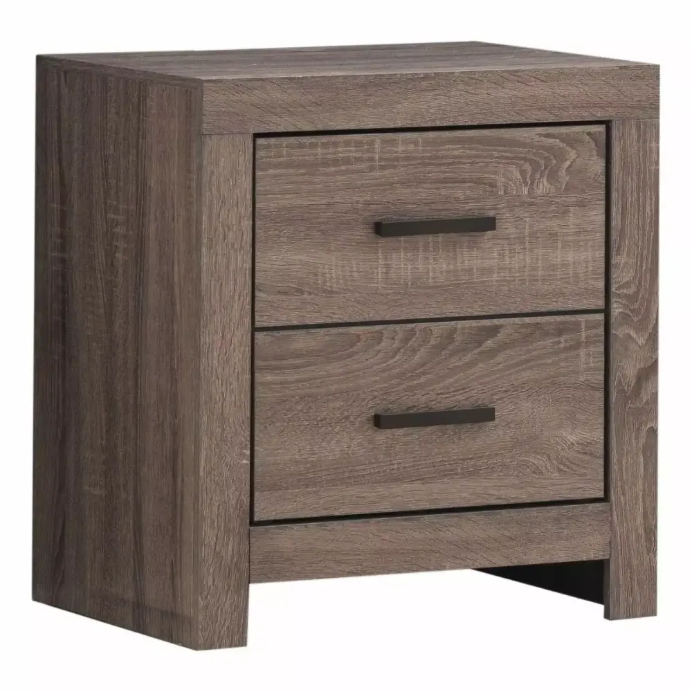 Bowery Hill 2-Drawer Farmhouse Wood Nightstand in Barrel Oak