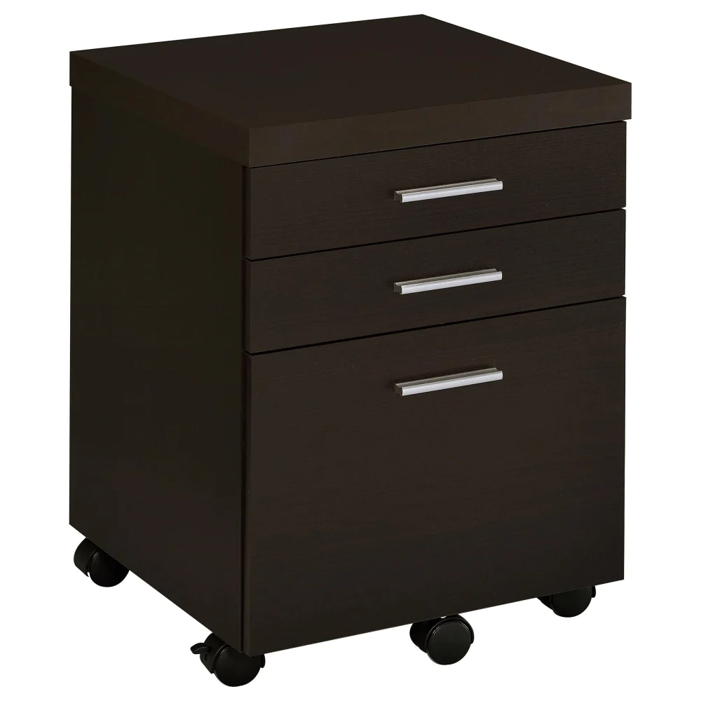Skylar 3-Drawer Mobile File Cabinet Cappuccino