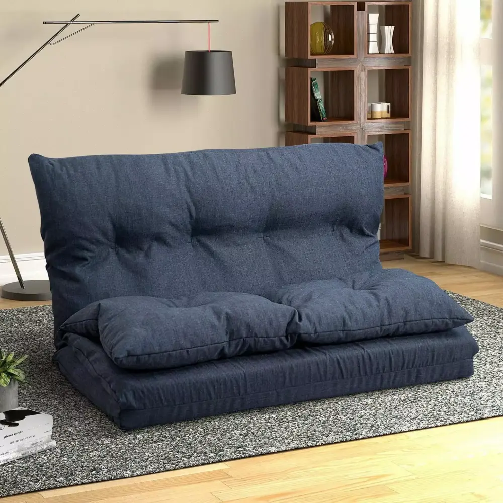 Floor Couch and Sofa Fabric Folding Chaise Lounge Comfortable Seating