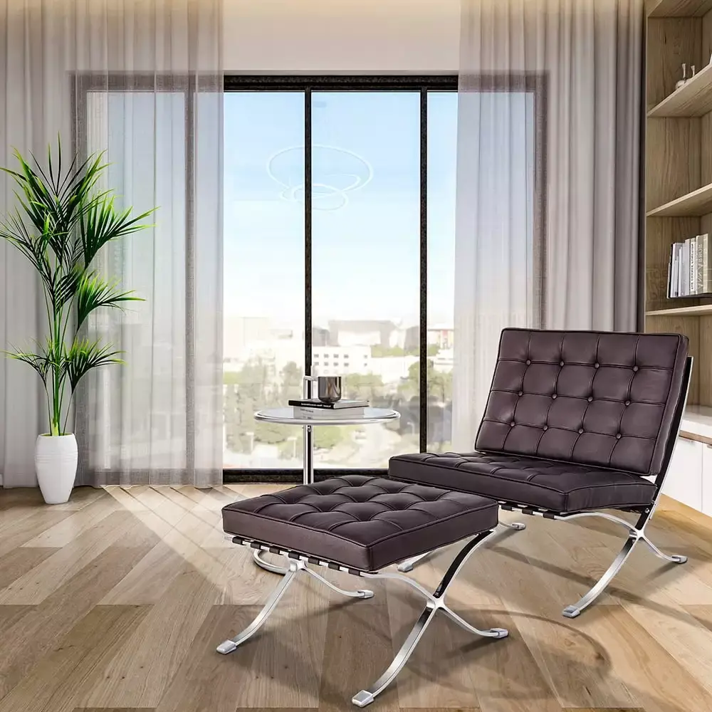 Artlia Mid-Century Foldable Lounge Chair in Beige
