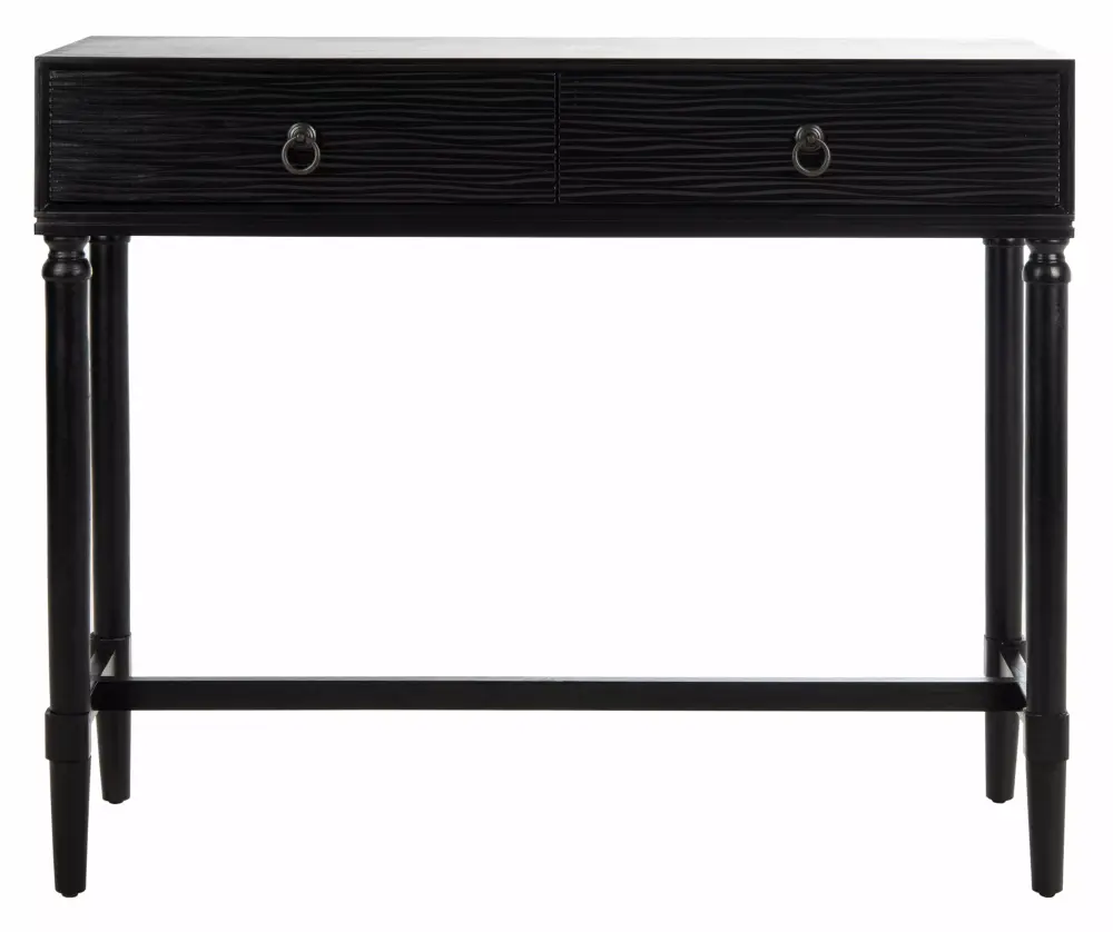SAFAVIEH Aliyah French Black Wood Console Table with Drawer 35.5W x 13D x 29.5H