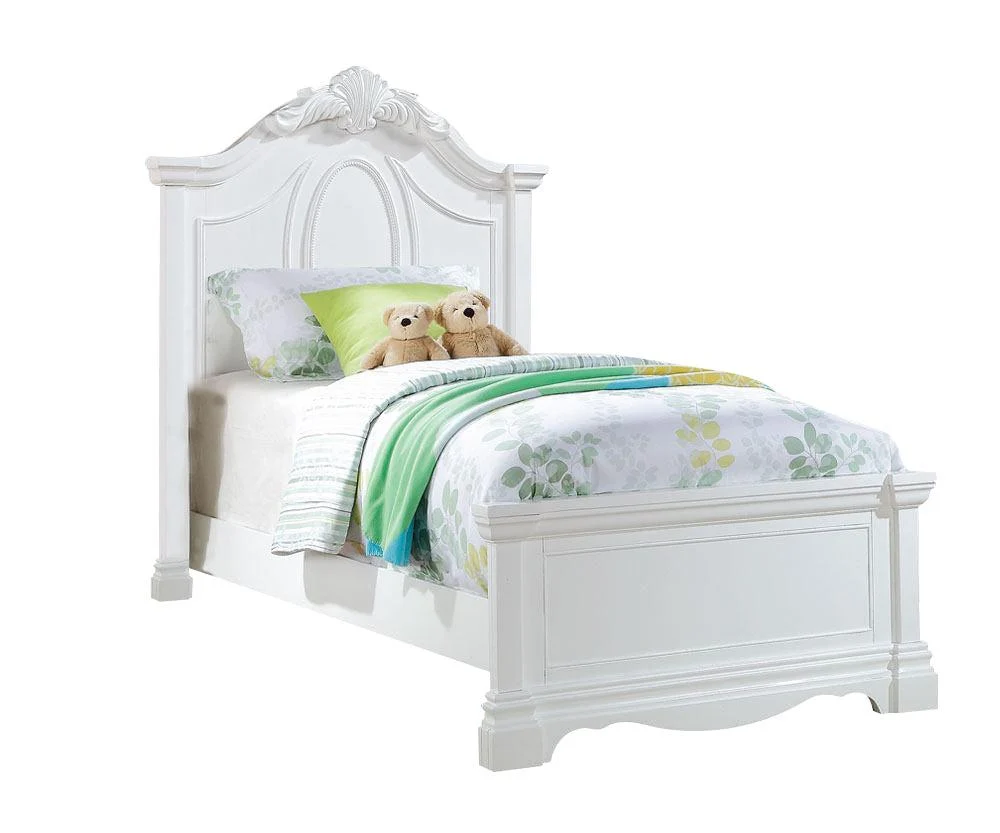 Acme Estrella Youth Full Panel Bed in White 30235F - Twin Size Bed Frame for Children