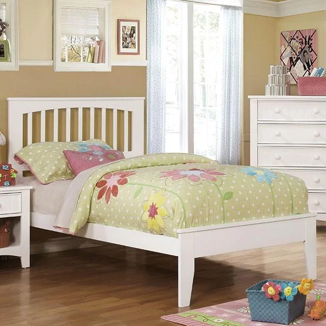 Pine Brook White Full Bed Farmhouse Style Bed Frame