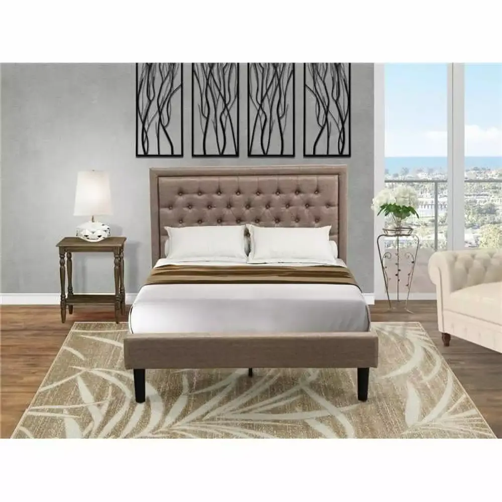 2 Piece Kendall Full Size Bedroom Set in Black - Modern Bed Frame