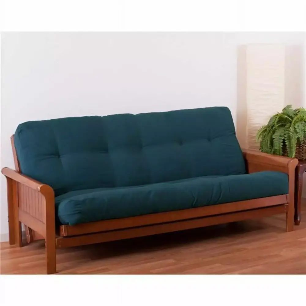 8 in Renewal Twill Queen Size Futon Mattress Indigo