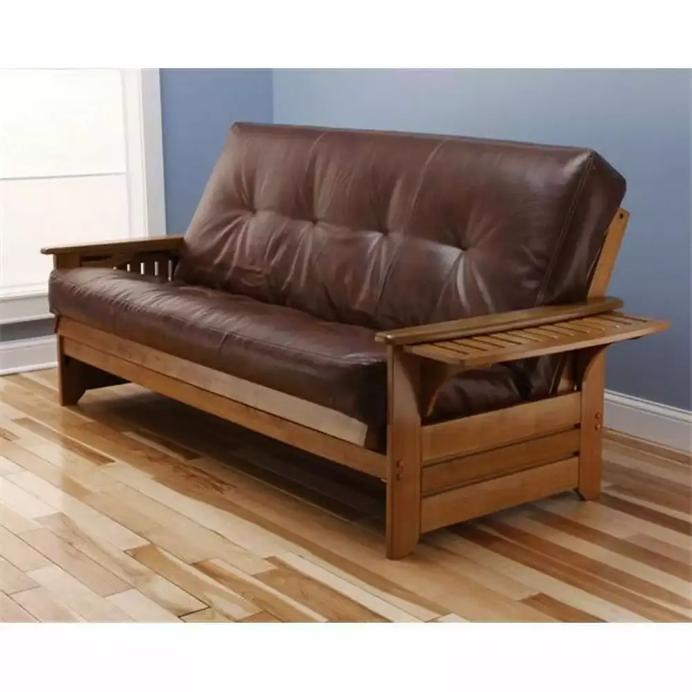 Phoenix Frame Oregon Trail Saddle Light Brown Futon Mattress