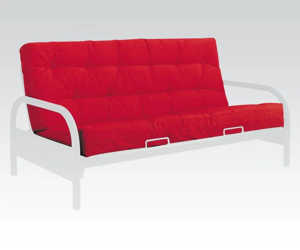 Acme 8" Full Futon Mattress in Red/Black - Comfortable Futon Bed Mattress