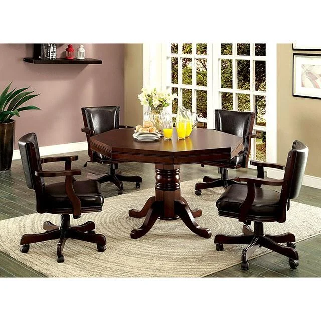 ROWAN Cherry Game Table Poker Table with Wood Finish