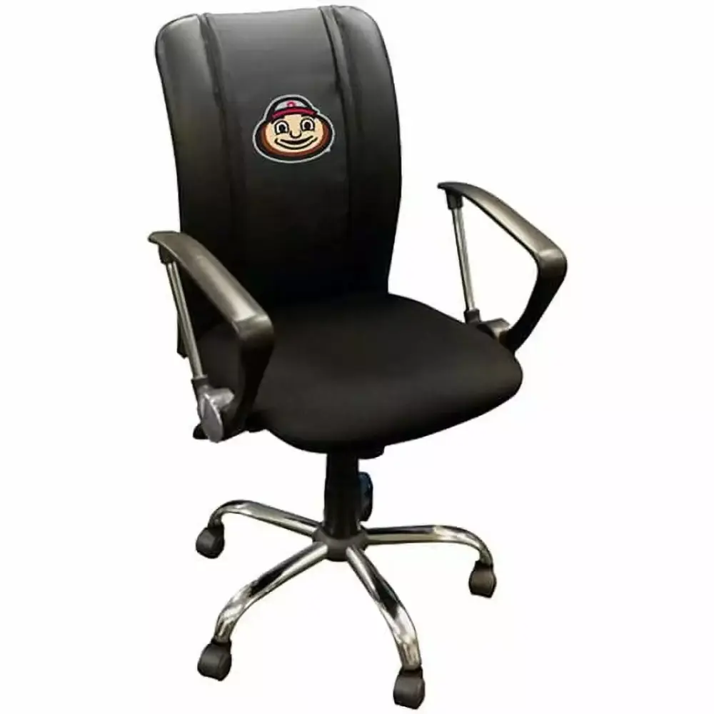 DreamSeat Ohio State Buckeyes Brutus Logo Curve Office Chair for College Fans