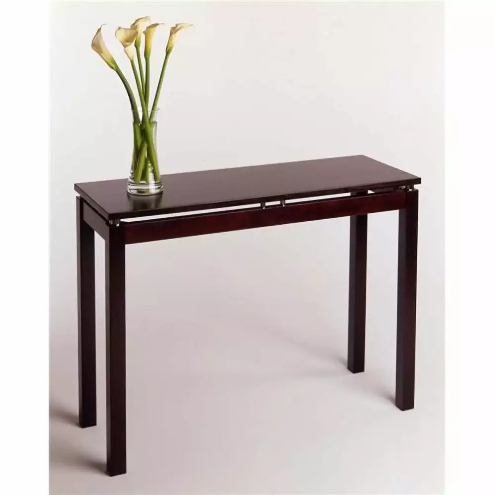 Espresso Beechwood Hall Table for Entryway and Living Room