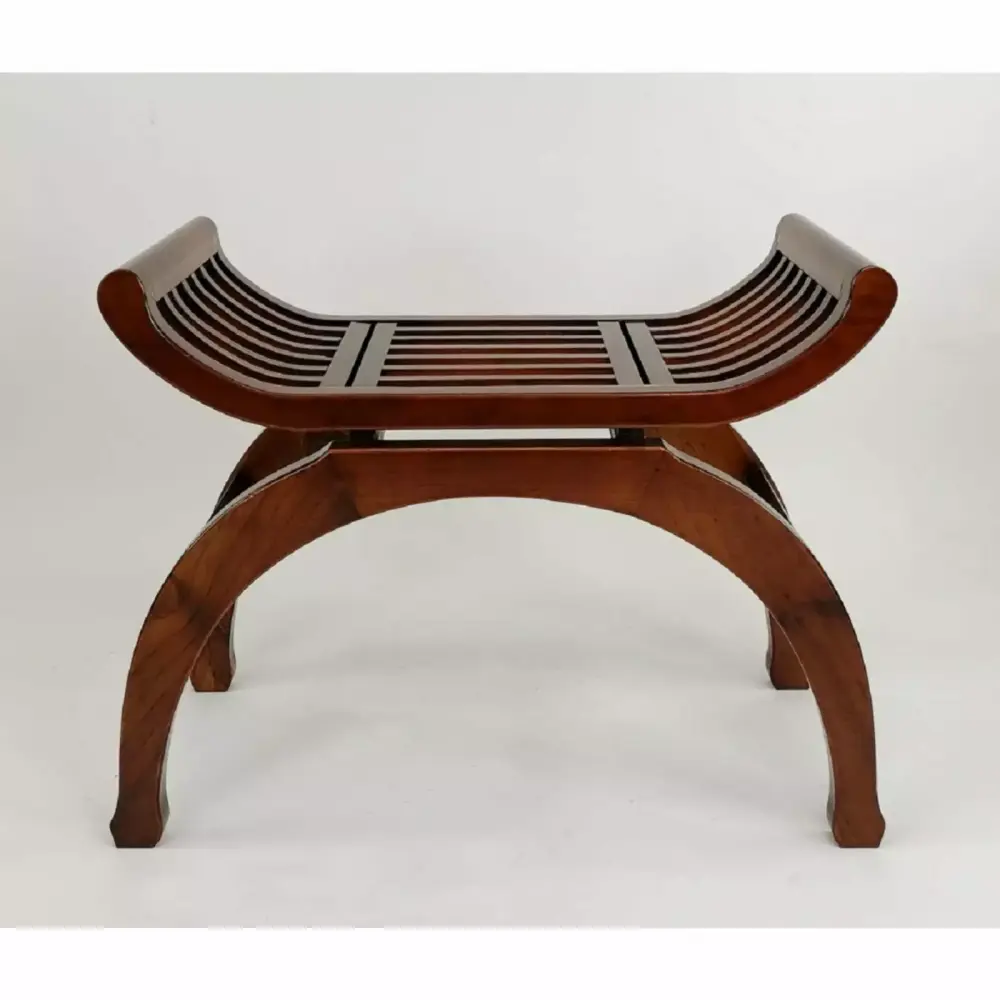 Wayborn Java Hard Wood Ottoman 30Wx14Dx23H in Brown Solid Wood Footrest Bench