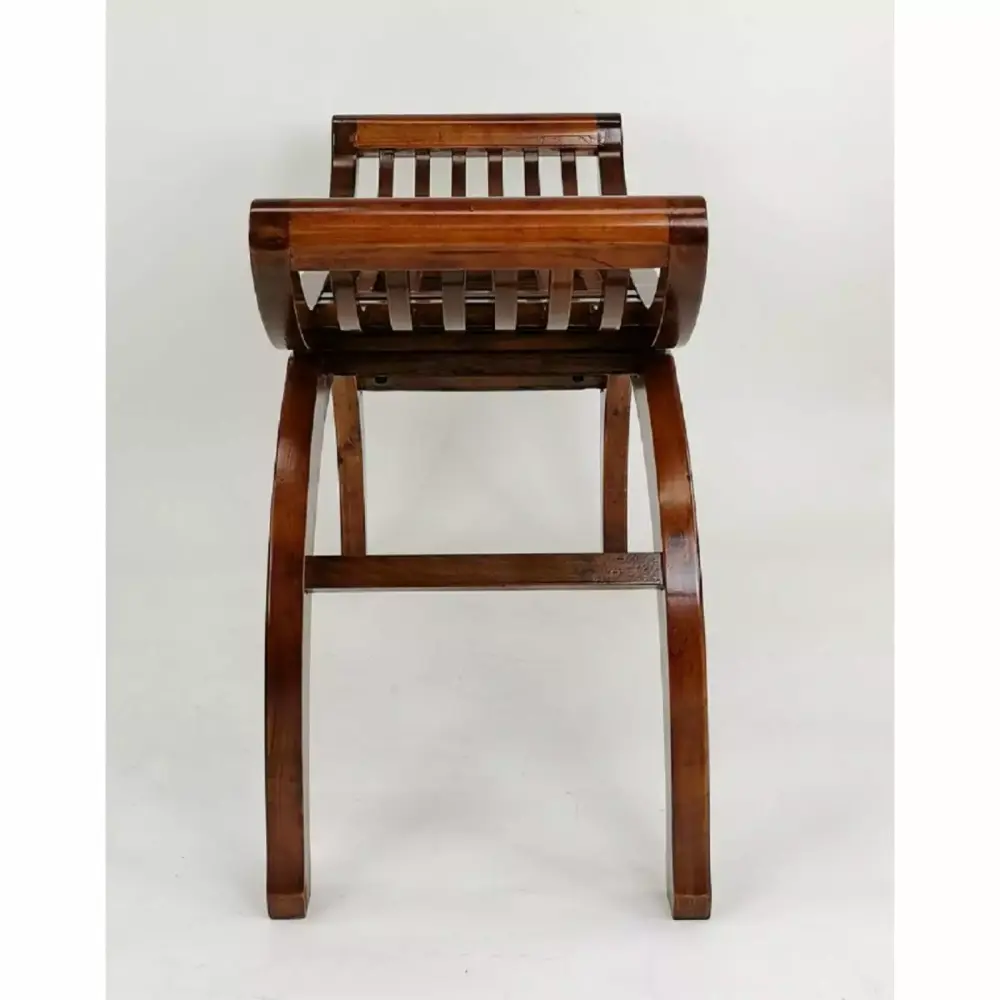 Wayborn Java Hard Wood Ottoman 30Wx14Dx23H in Brown Solid Wood Footrest Bench