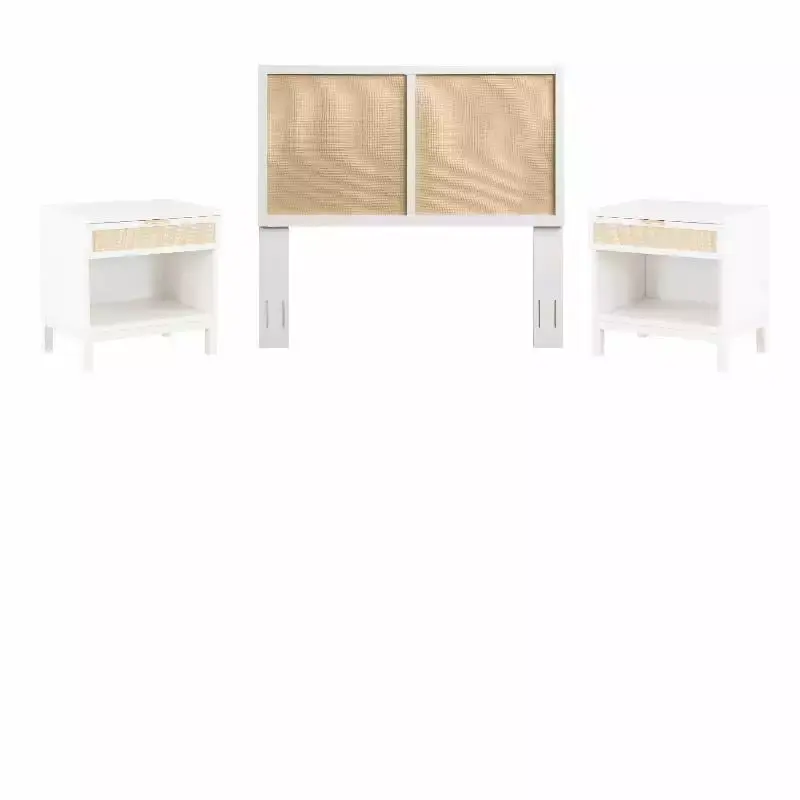 Ease Pointe Bayport Queen Headboard with Two Nightstands 3-Piece Set
