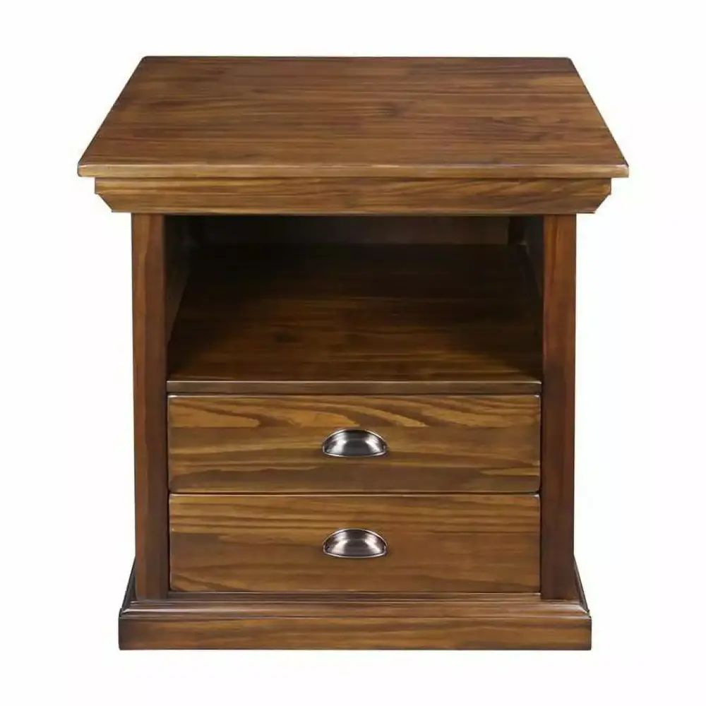 Lincoln Nightstand with Concealed Compartment in Mocha Finish Concealment Furniture
