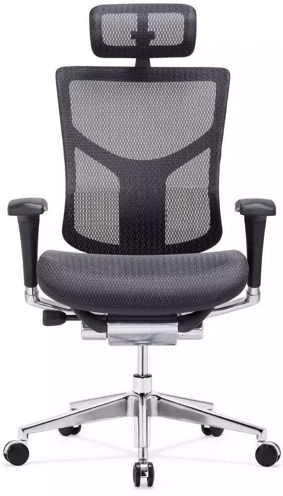GM Seating Dreem XL Luxury Mesh Executive Hi Swivel Chair with Headrest Black Chrome Base