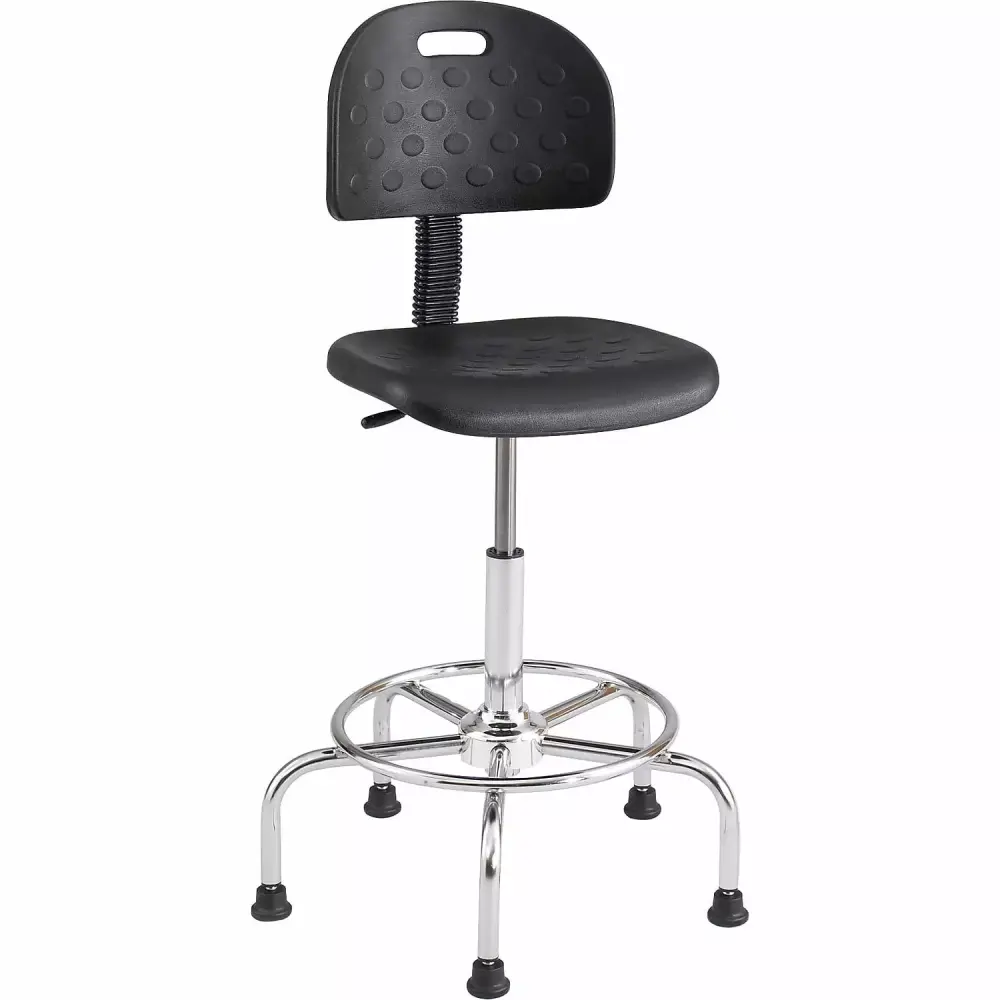 Safco Soft Tough Black Economy Industrial Drafting Chair for Heavy-Duty Use