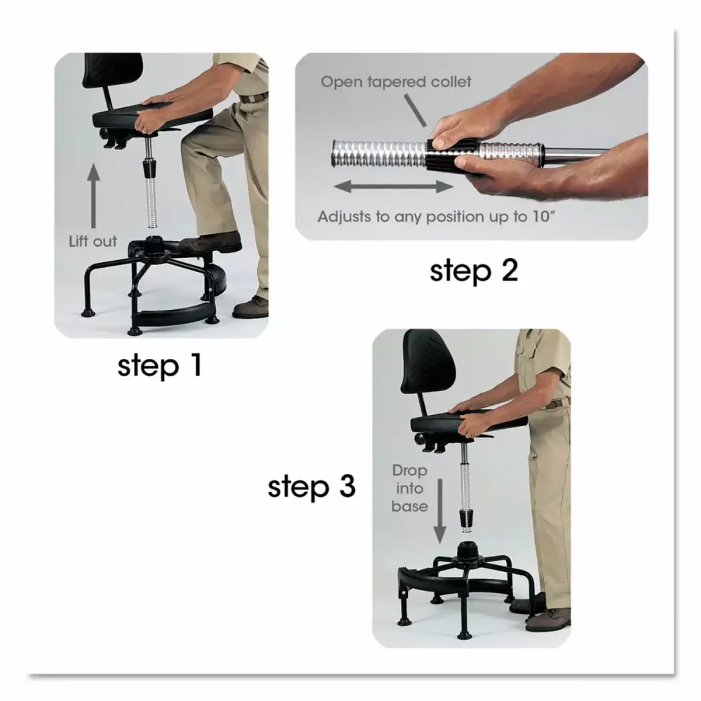 Safco 5117 Task Master EconoMahogany Industrial Chair Black